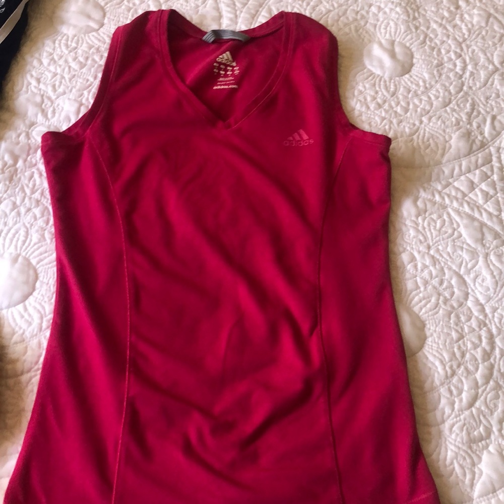Pink ADIDAS top. Like new. No stains.